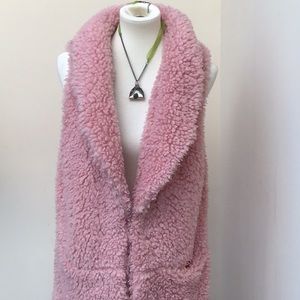 Betsy Johnson Pink Faux Vest